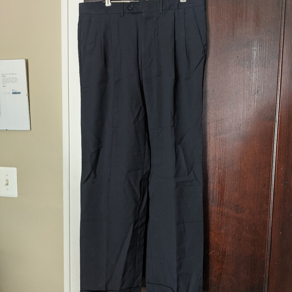 Scappino black virgin wool dress pants Italy